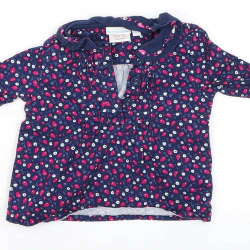 JoJo Maman Bébé Baby Multicoloured Floral  Basic Blouse Size 6-9 Months