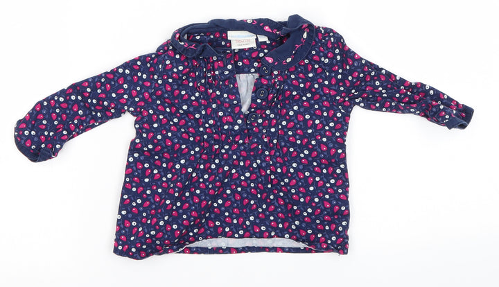 JoJo Maman Bébé Baby Multicoloured Floral  Basic Blouse Size 6-9 Months