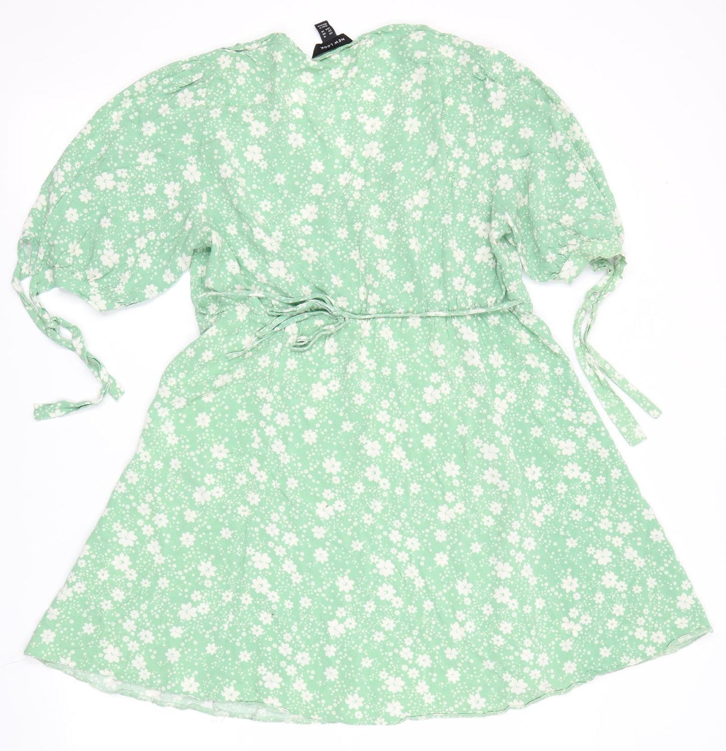 New Look Womens Green Floral  A-Line  Size 18