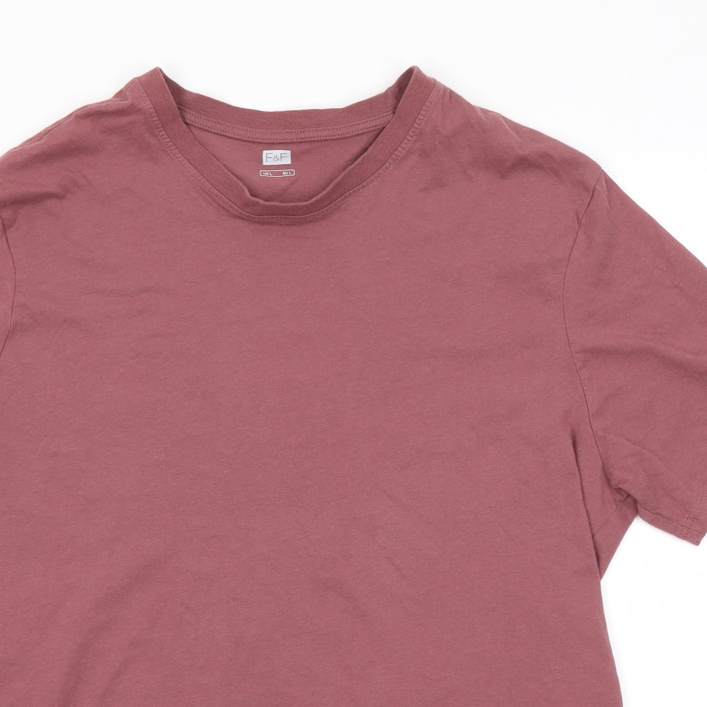 F&F Mens Pink    T-Shirt Size L