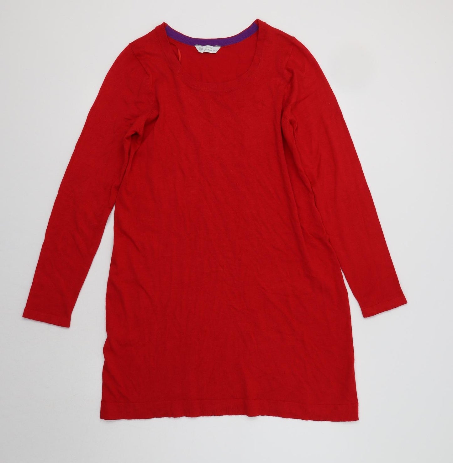 BHS Womens Red   Jumper Dress  Size 14