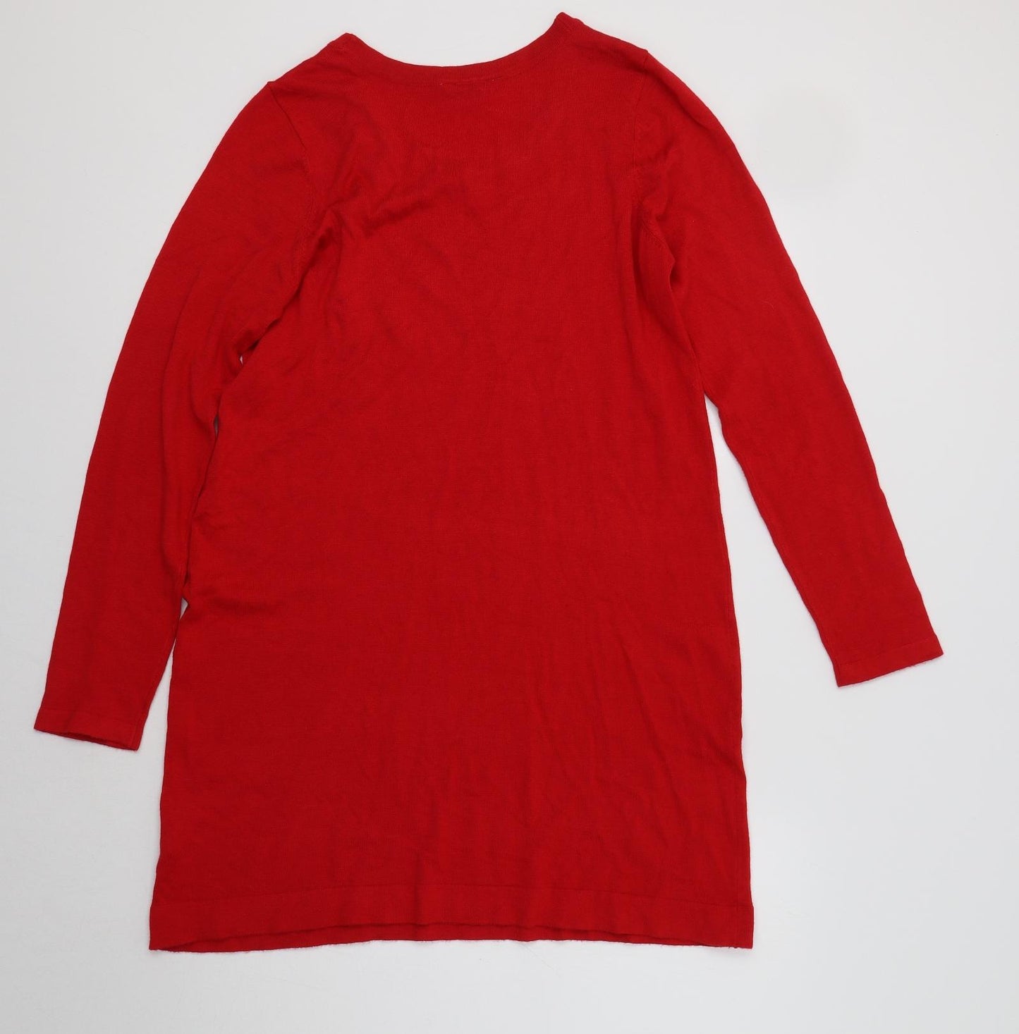 BHS Womens Red   Jumper Dress  Size 14