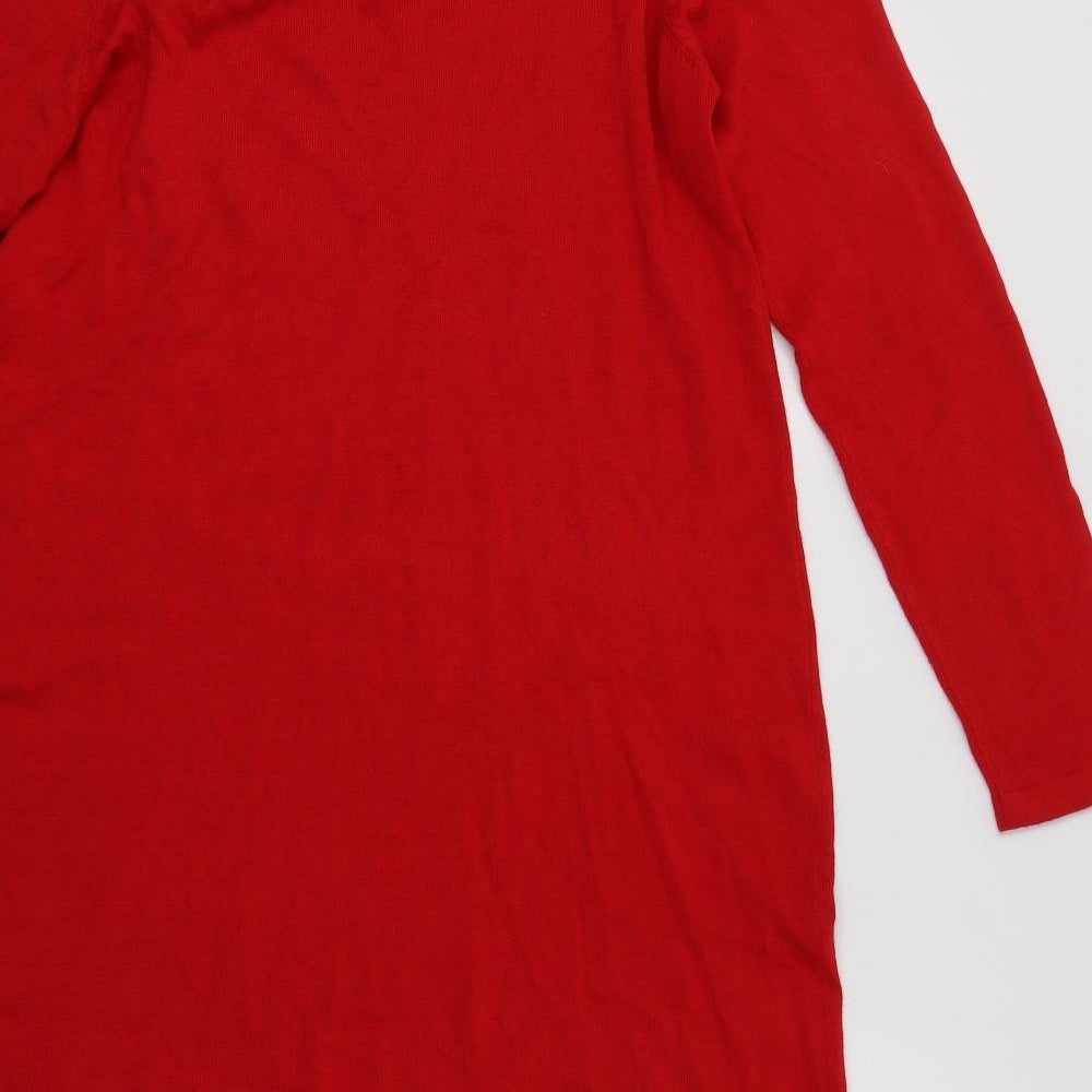 BHS Womens Red   Jumper Dress  Size 14