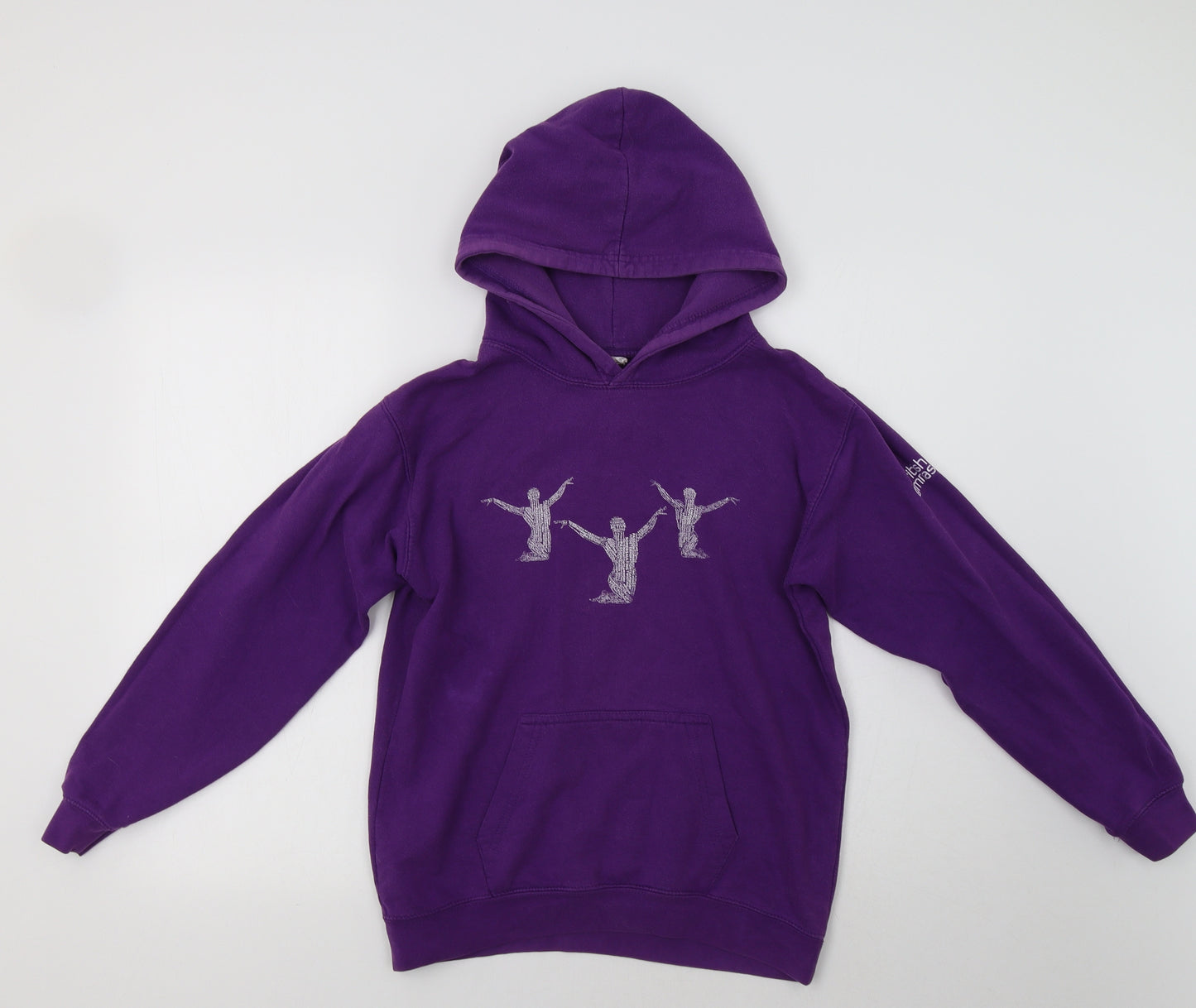 Awdis Girls Purple   Pullover Hoodie Size 12-13 Years  - Gymnastics