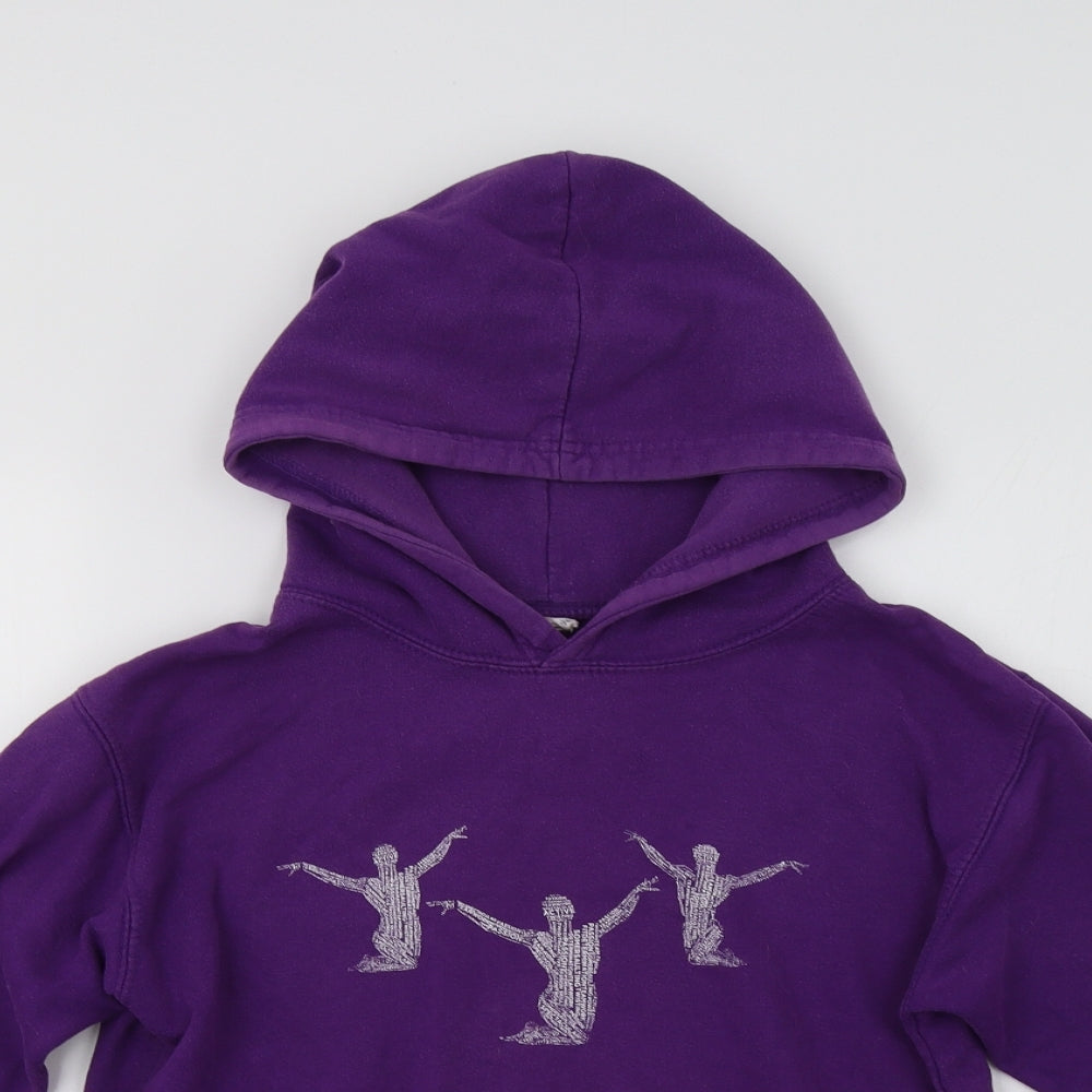 Awdis Girls Purple   Pullover Hoodie Size 12-13 Years  - Gymnastics
