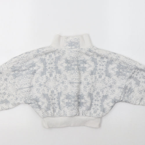 Primark Girls Grey Batik  Henley Sweatshirt Size 7-8 Years