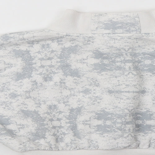 Primark Girls Grey Batik  Henley Sweatshirt Size 7-8 Years