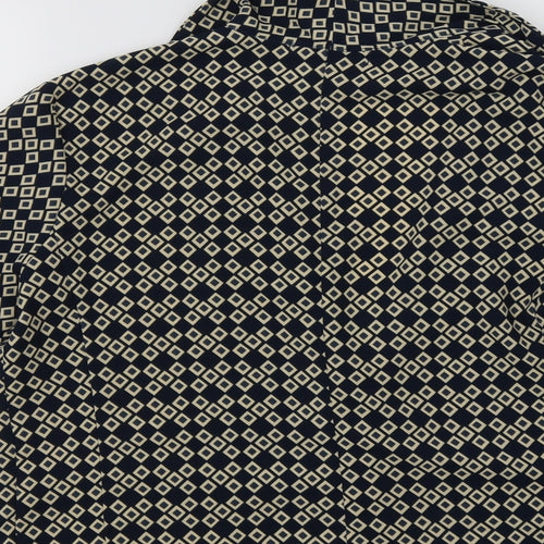 Primark Womens Blue Geometric  Jacket Blazer Size 10
