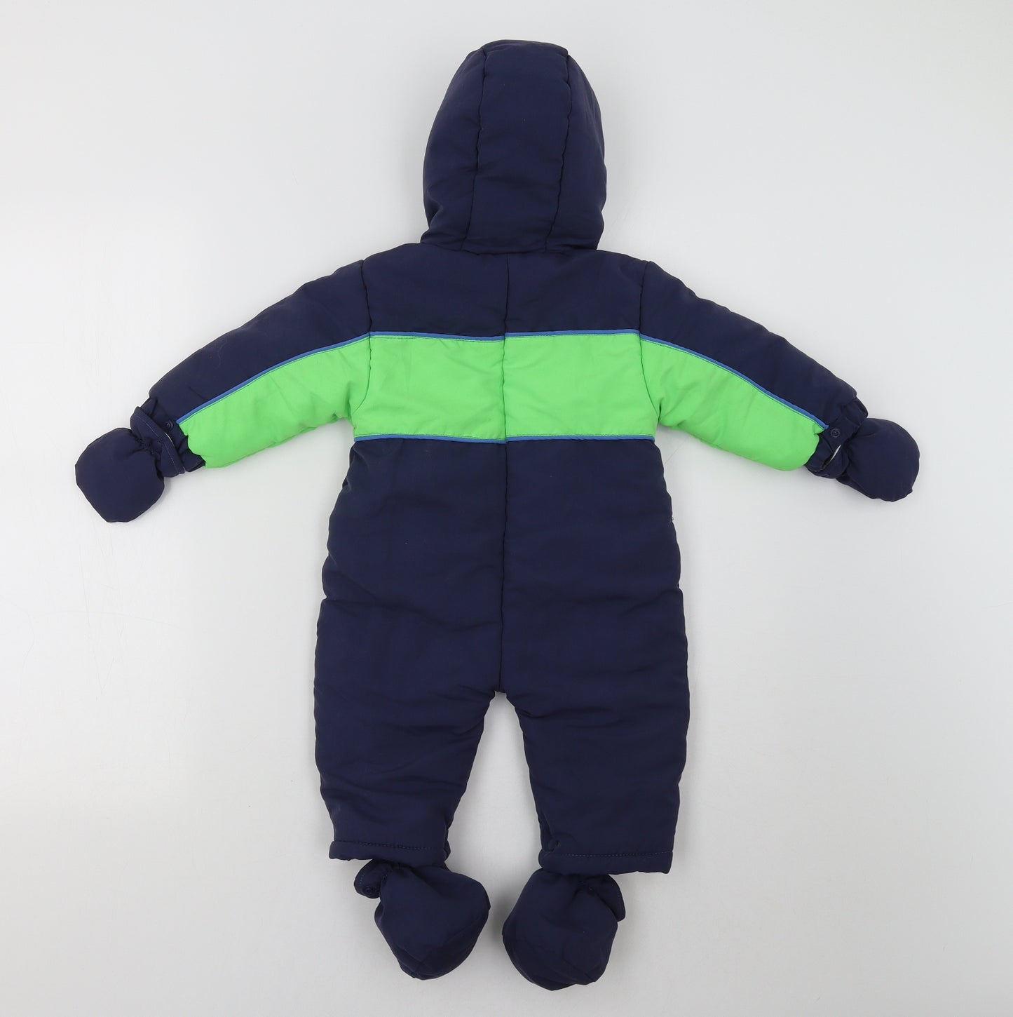 Rock & Bye Baby Blue Colourblock   Snowsuit Size 9-12 Months
