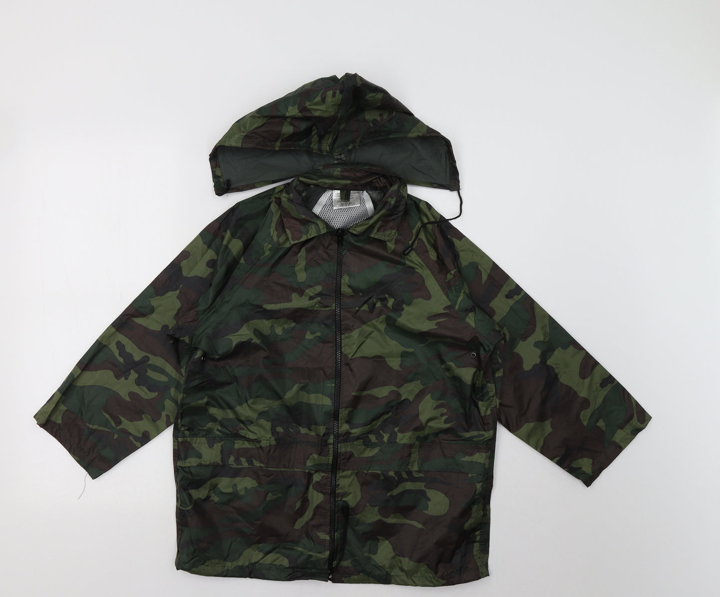 SSP Boys Green Camouflage  Rain Coat Coat Size 8-9 Years