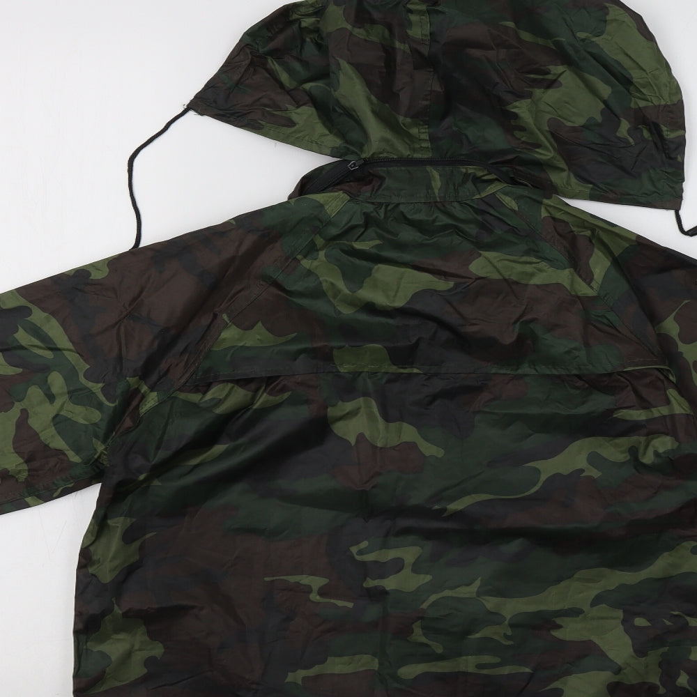 SSP Boys Green Camouflage  Rain Coat Coat Size 8-9 Years