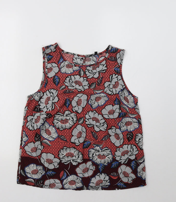 New Look Womens Multicoloured Floral  Basic Tank Size 10