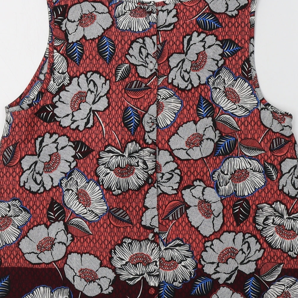 New Look Womens Multicoloured Floral  Basic Tank Size 10