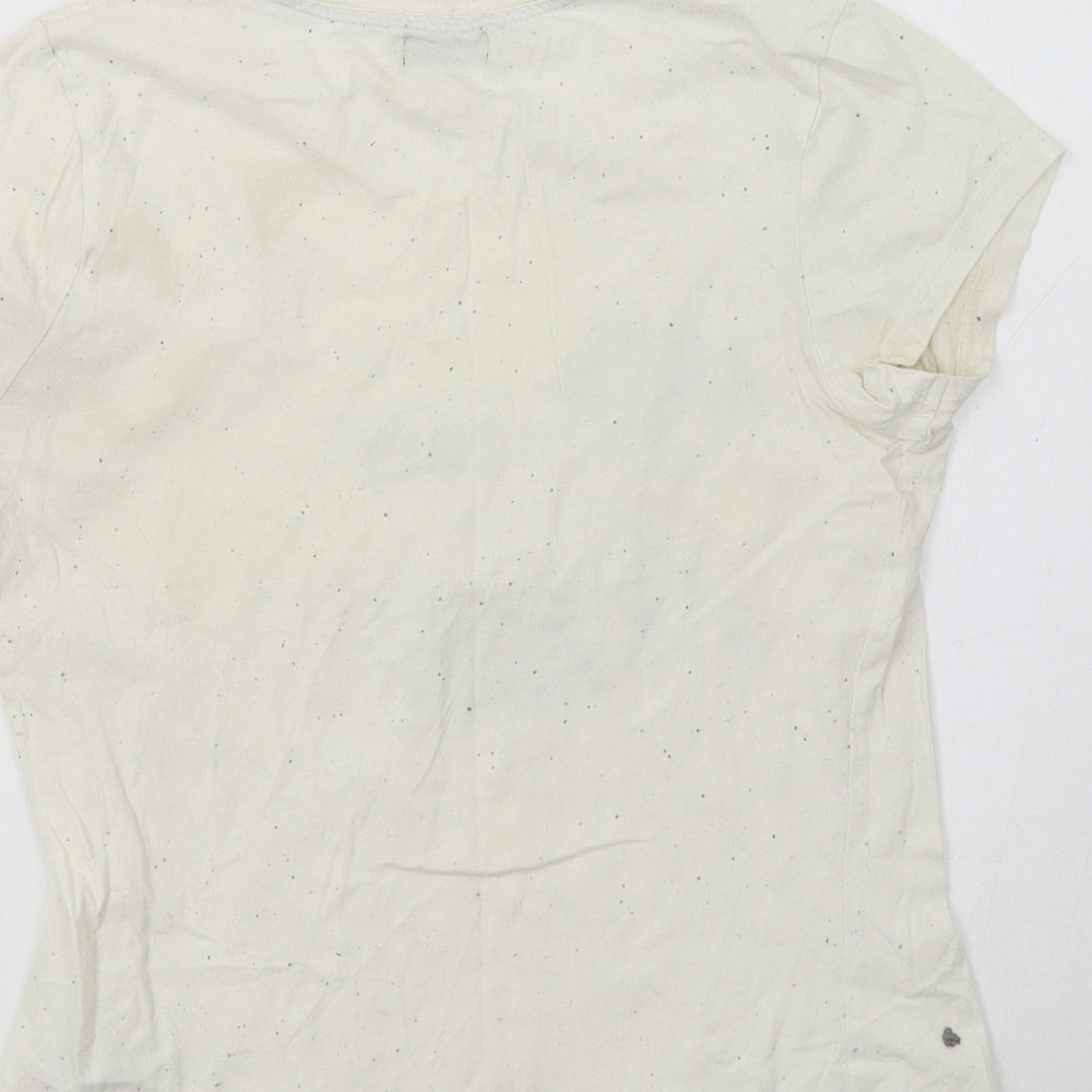 F&F Womens Ivory   Basic T-Shirt Size 6  - Rainbow
