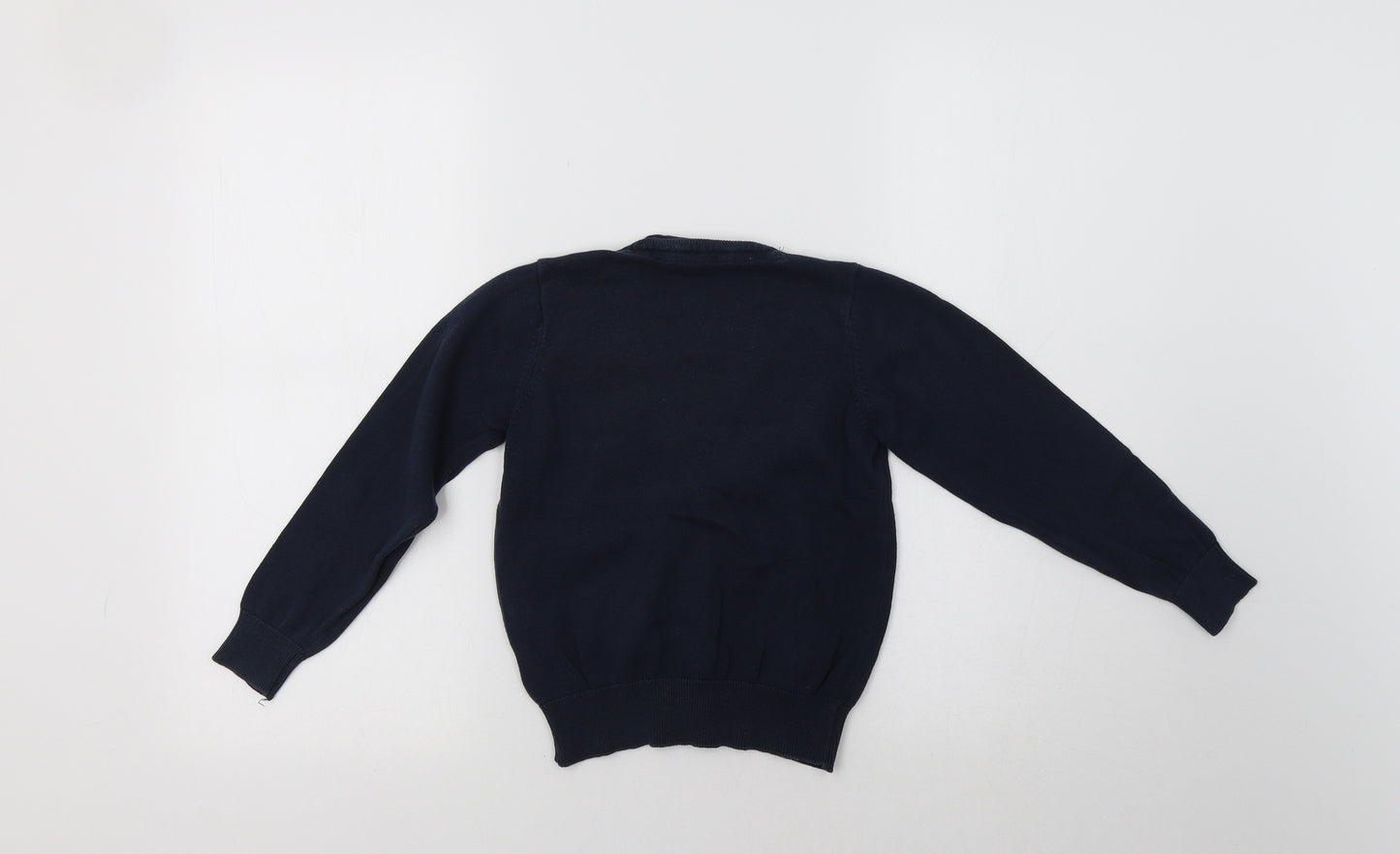 M&S Boys Blue   Cardigan Jumper Size 4-5 Years