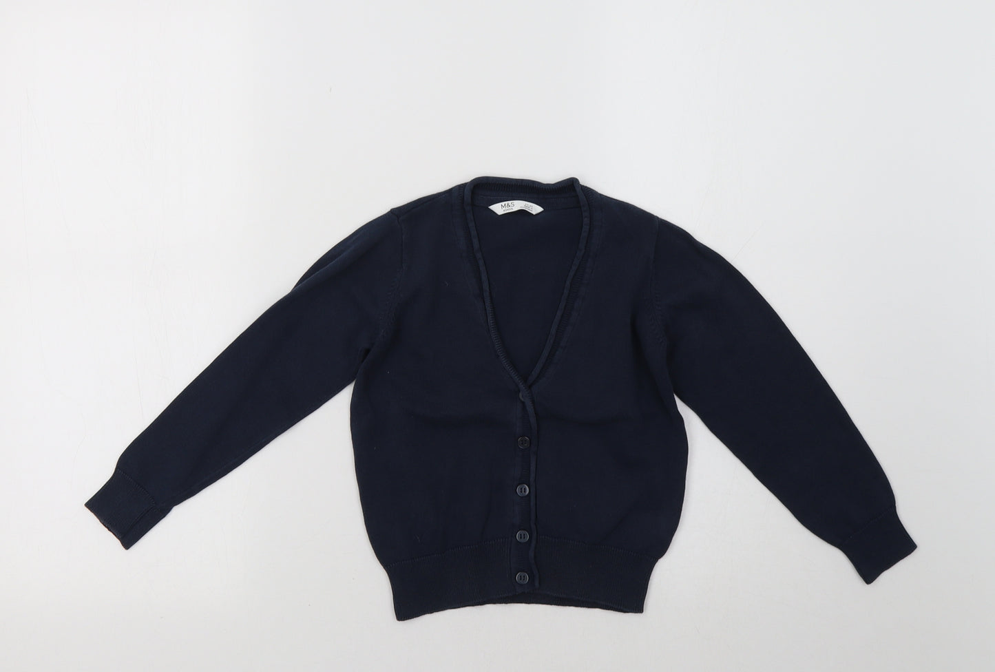 M&S Girls Blue   Cardigan Jumper Size 4-5 Years