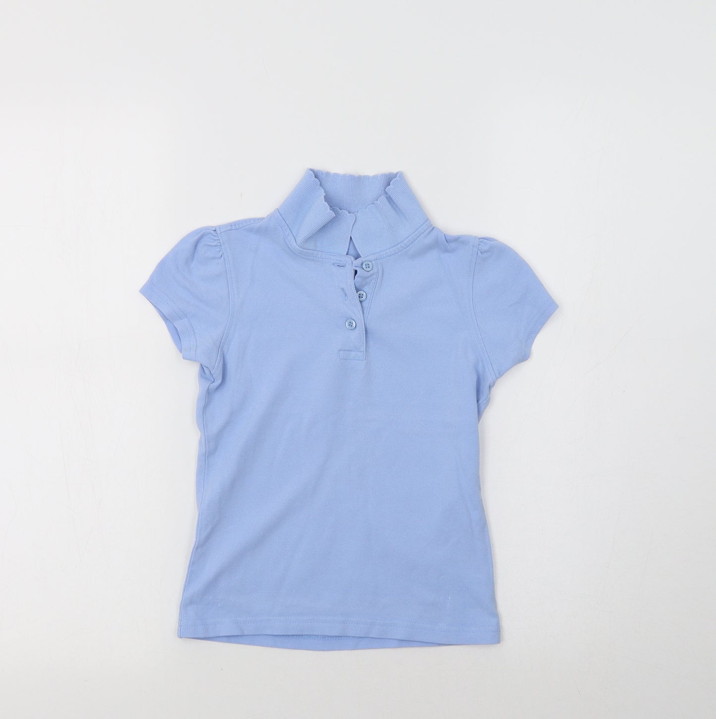 George Girls Blue   Basic Polo Size 5-6 Years  - School Wear