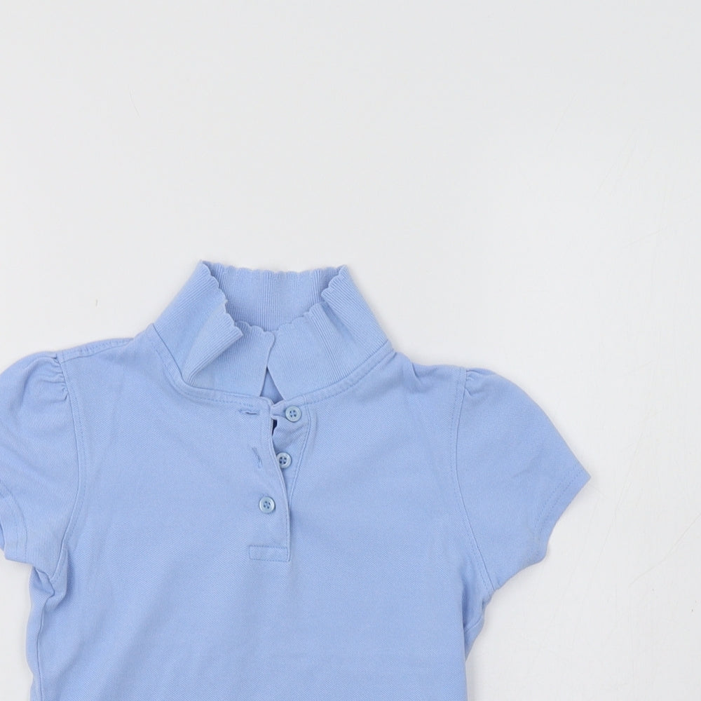 George Girls Blue   Basic Polo Size 5-6 Years  - School Wear