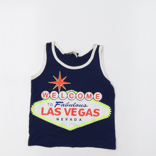 Shelor Girls Blue   Basic Tank Size 4 Years  - Las Vegas