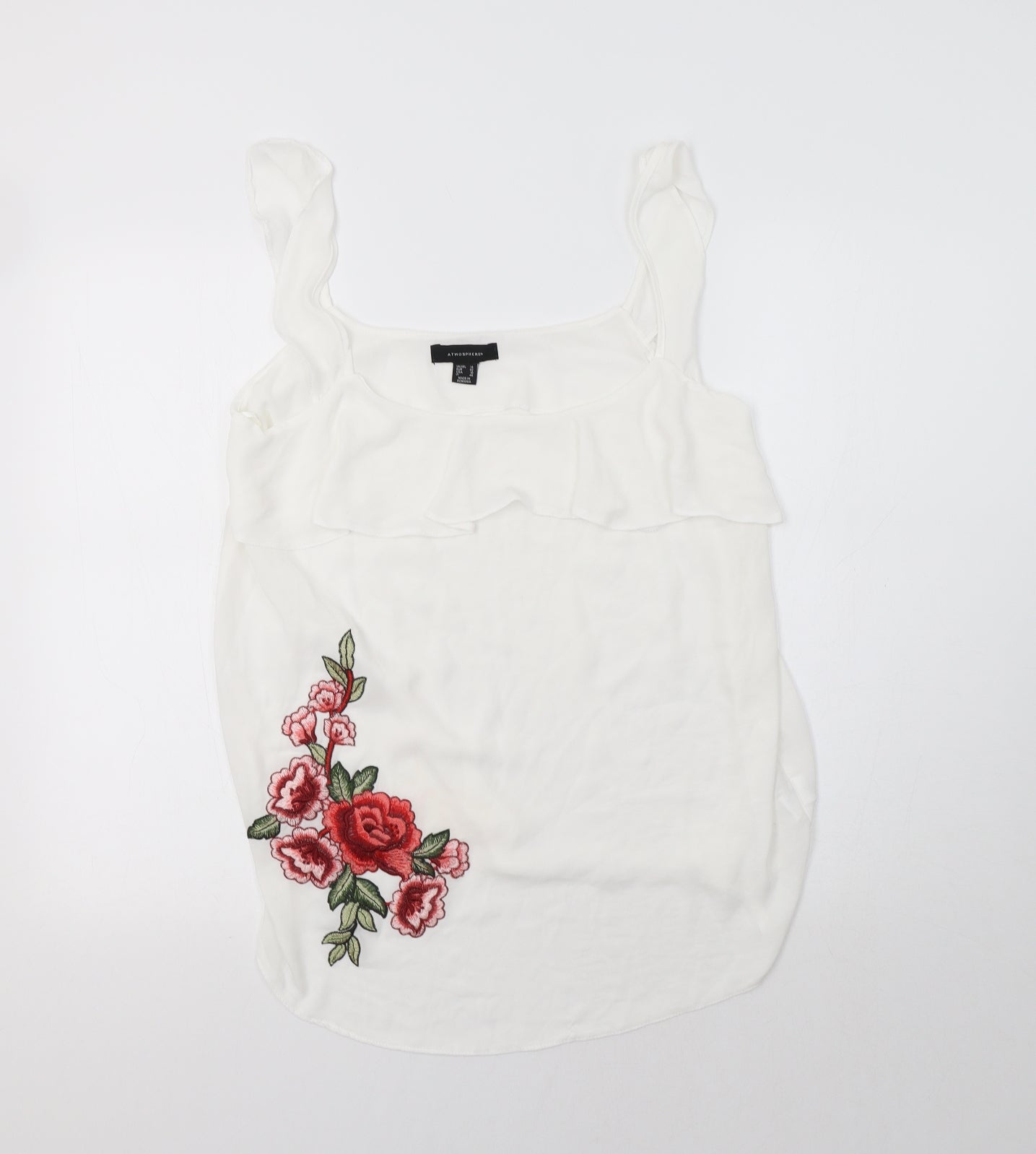 Primark Womens White Floral  Tunic Tank Size 14