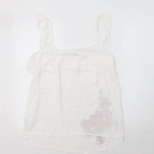 Primark Womens White Floral  Tunic Tank Size 14