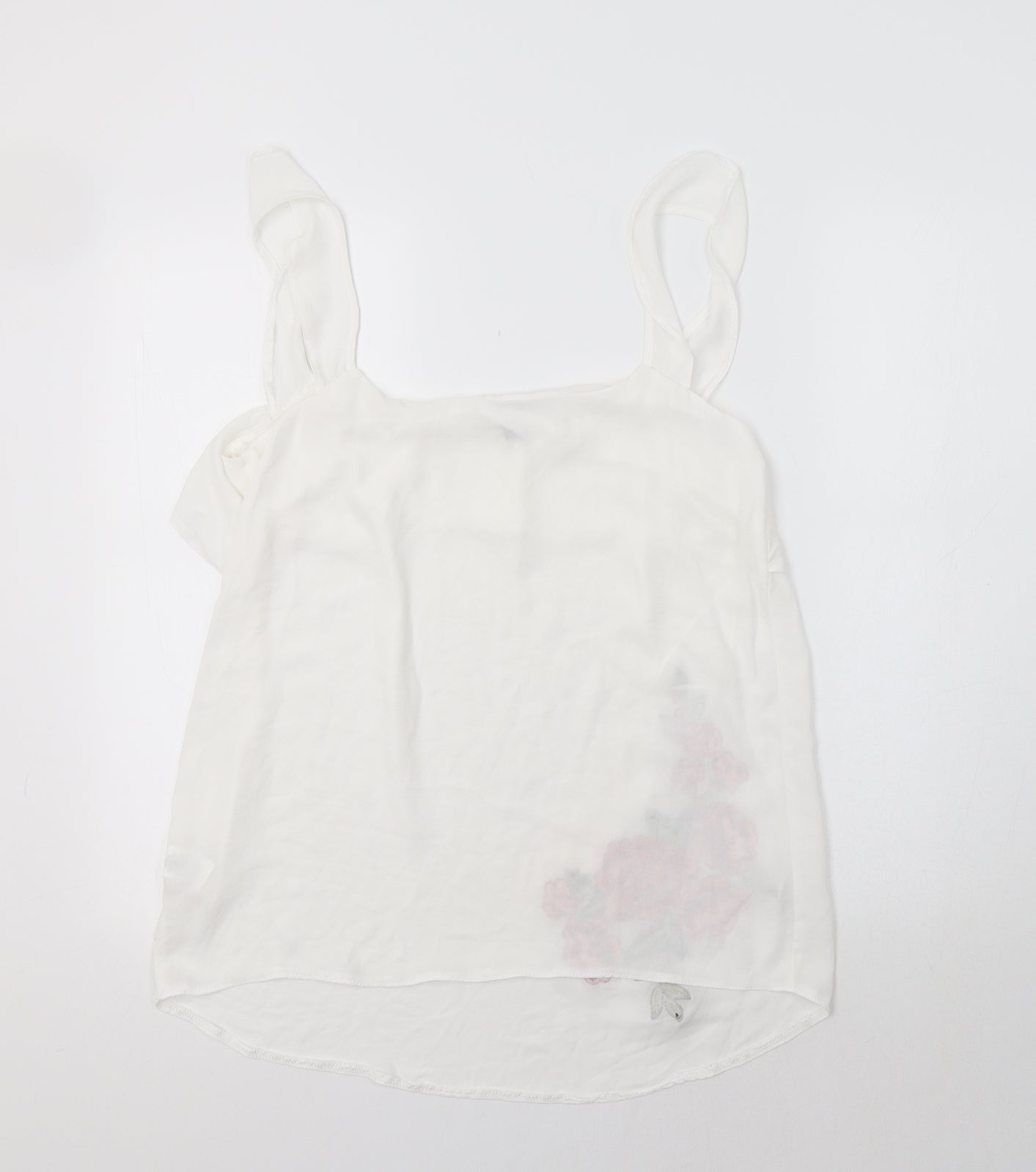 Primark Womens White Floral  Tunic Tank Size 14