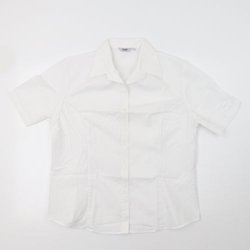 Disley Womens White   Basic Button-Up Size 18