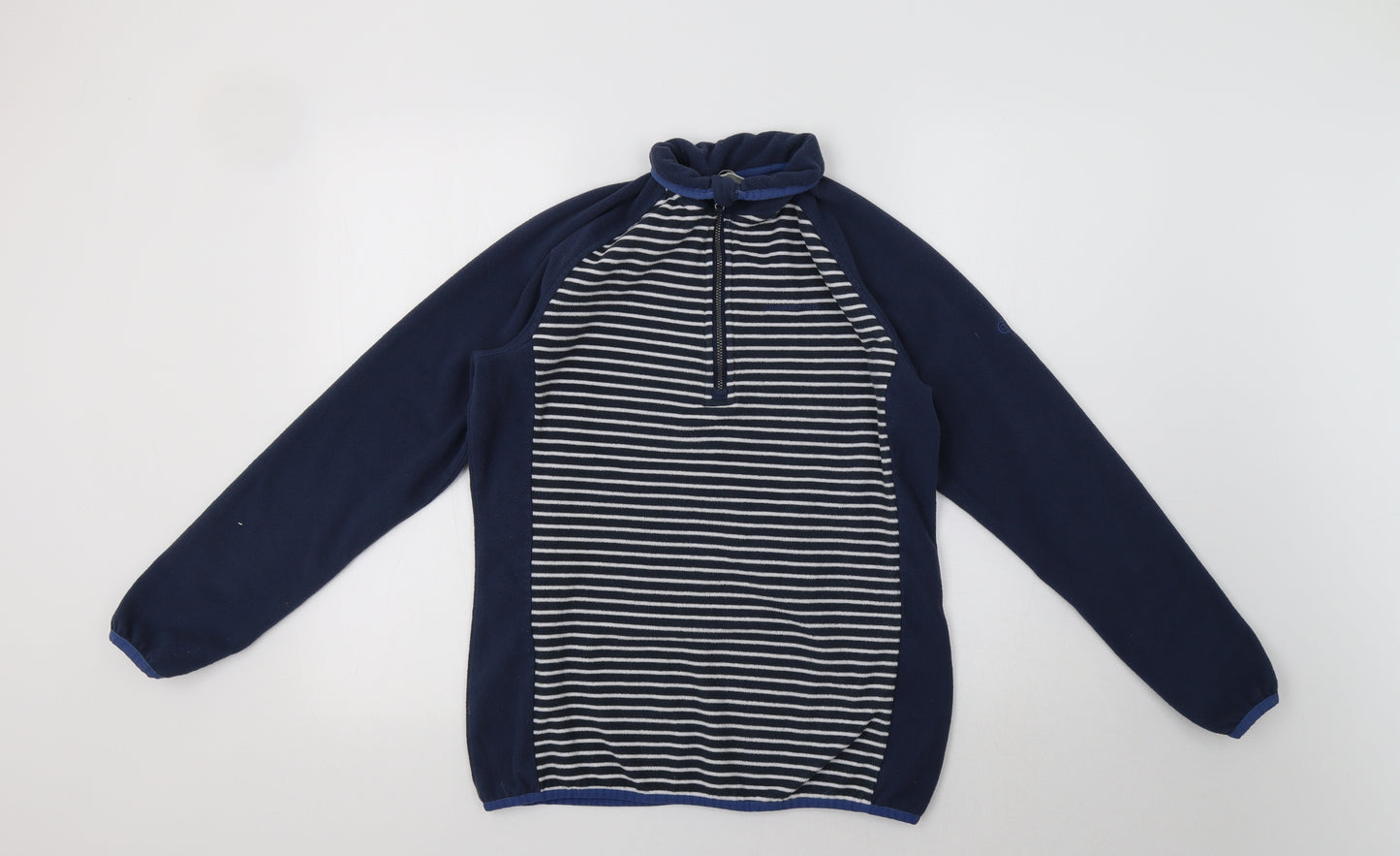 Craghoppers Womens Blue Striped  Henley Sweatshirt Size 12