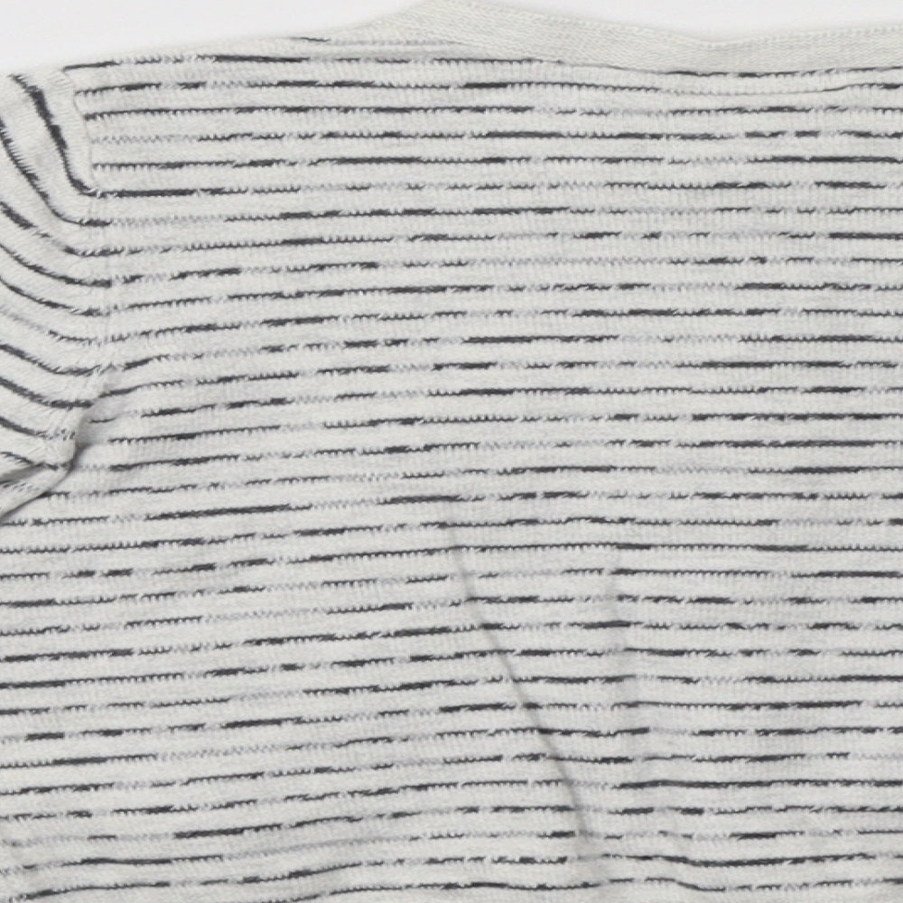 NEXT Girls Grey Striped  Cardigan Jumper Size 3-4 Years  - Animals