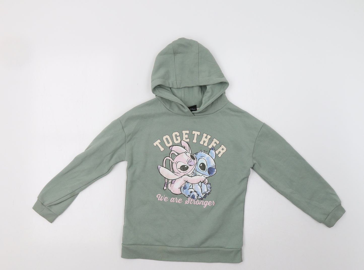 Primark Girls Green   Shrug Hoodie Size 9-10 Years  - Together Stronger