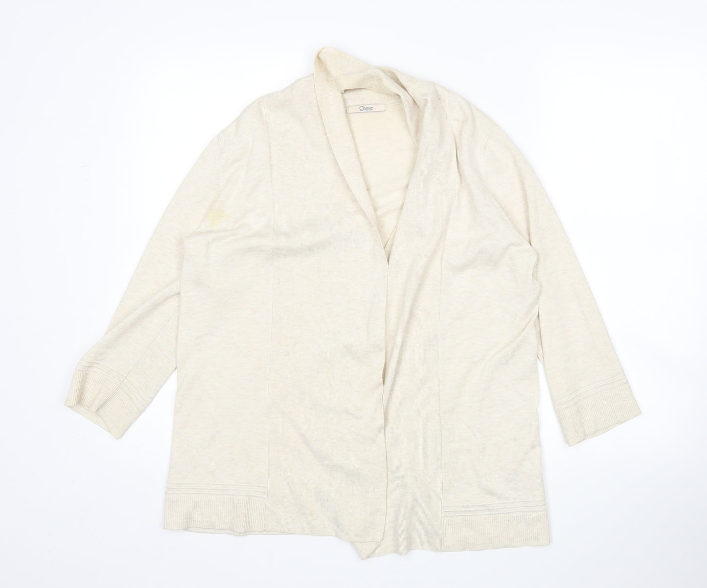 M&S Womens Beige   Cardigan Jumper Size 12