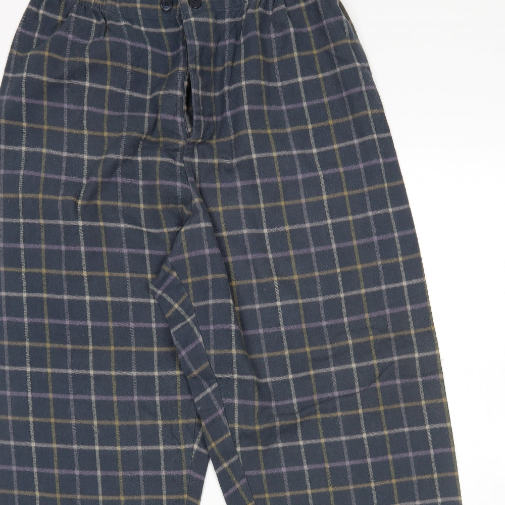 M&S Mens Multicoloured Check   Pyjama Pants Size M