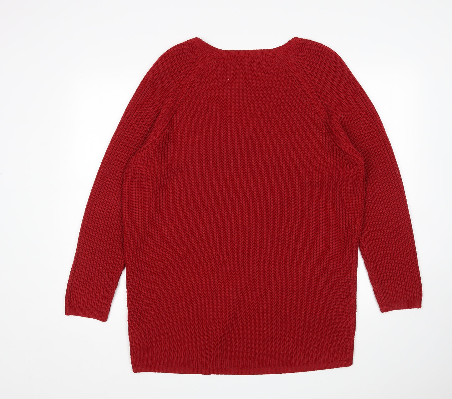 Peacocks Womens Red   Pullover Jumper Size M
