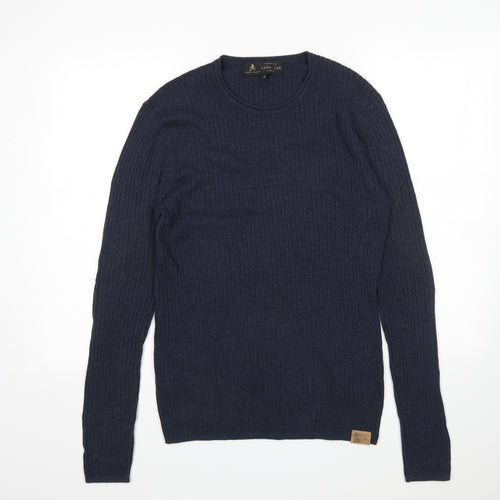 Label Lab Mens Blue   Pullover Jumper Size S