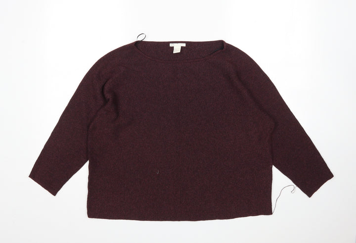 H&M Womens Purple   Pullover Jumper Size L