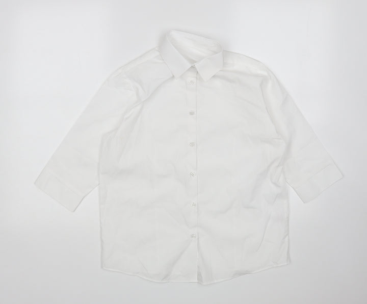 George Boys White   Basic Button-Up Size 13-14 Years