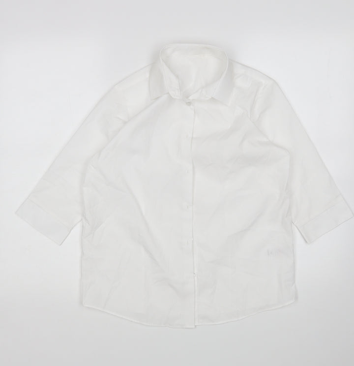 George Boys White   Basic Button-Up Size 13-14 Years