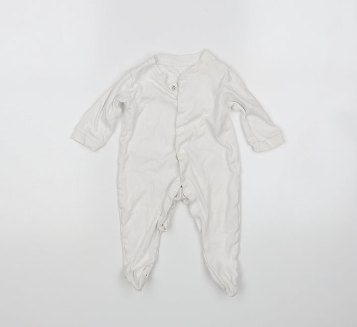 George Baby White Babygrow One-Piece Size 3-6 Months