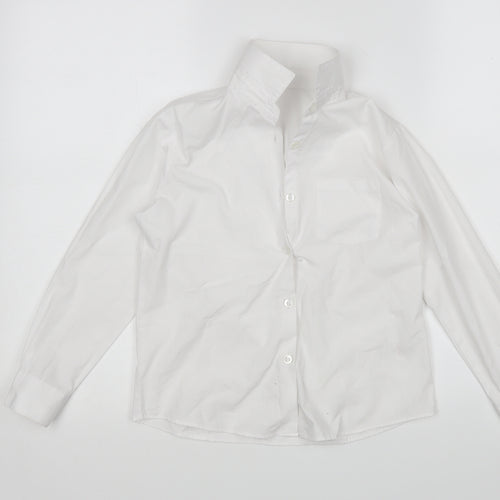 George Boys White   Basic Button-Up Size 7-8 Years