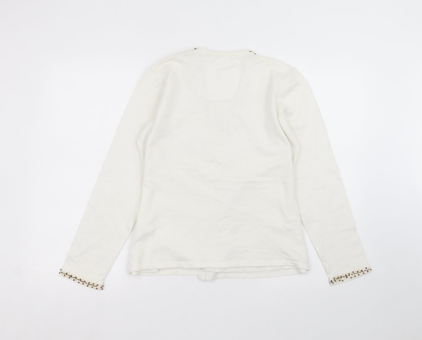 Viz-A-Viz Womens White   Cardigan Jumper Size 12