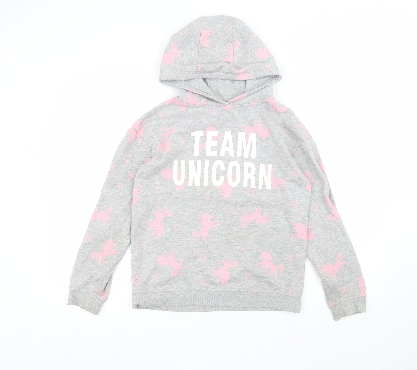 Primark Girls Grey   Pullover Hoodie Size 11-12 Years