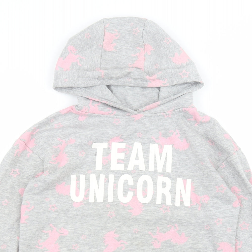 Primark Girls Grey   Pullover Hoodie Size 11-12 Years