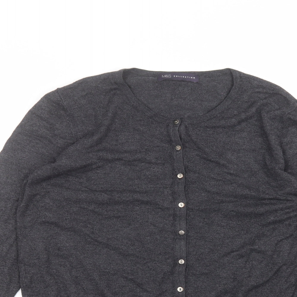 Marks and Spencer Womens Black   Cardigan Jumper Size 12