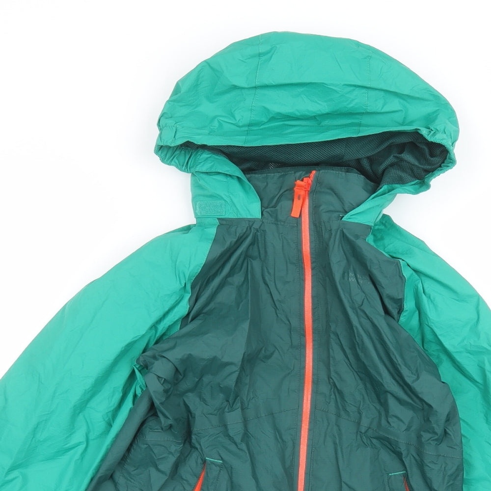 Mountain Warehouse Boys Green   Rain Coat Coat Size 9-10 Years