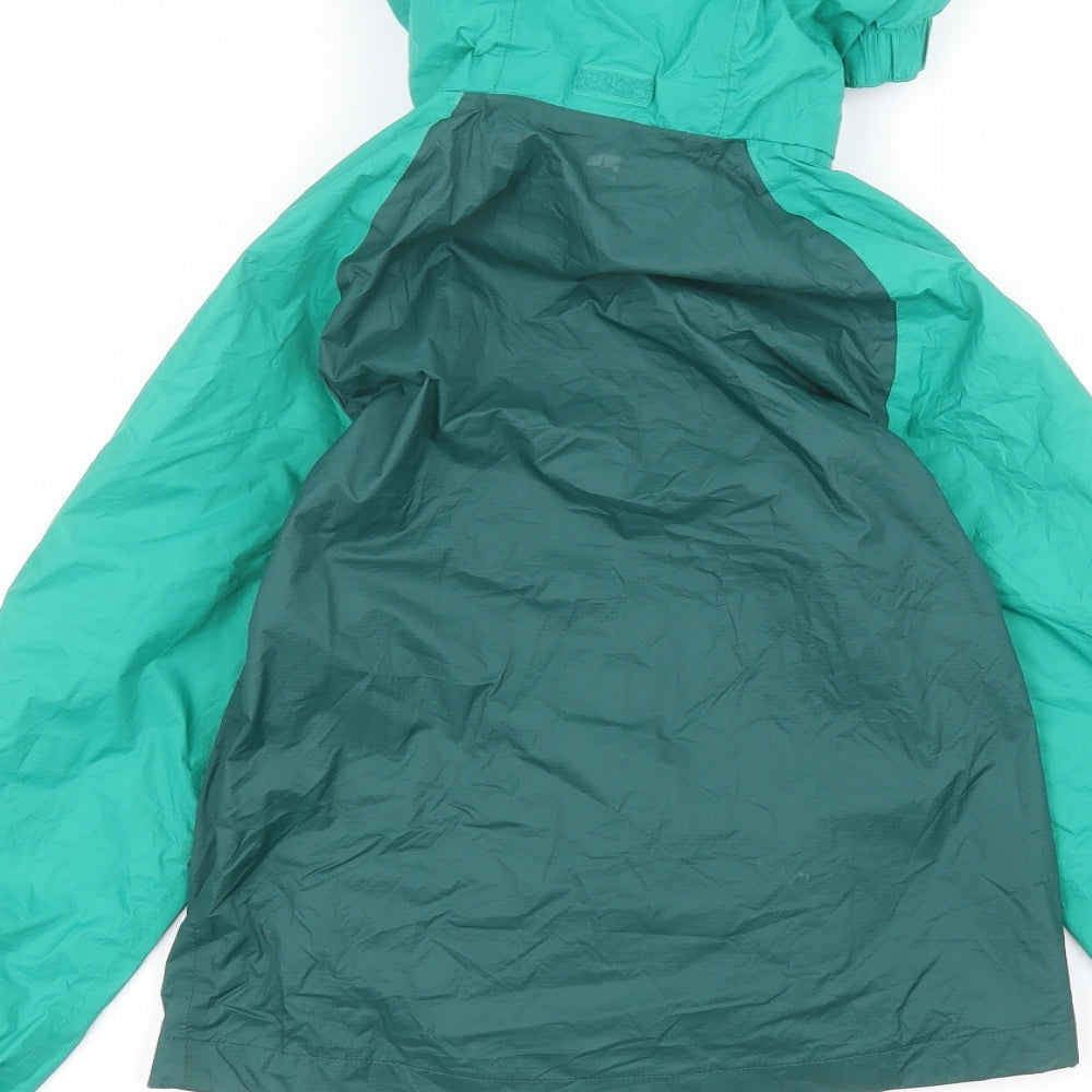 Mountain Warehouse Boys Green   Rain Coat Coat Size 9-10 Years