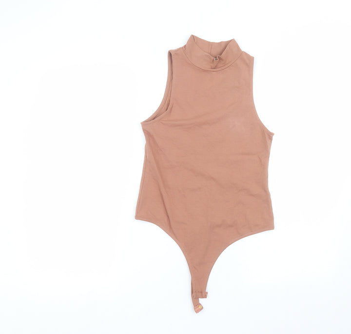 ASOS Womens Brown   Bodysuit One-Piece Size 10