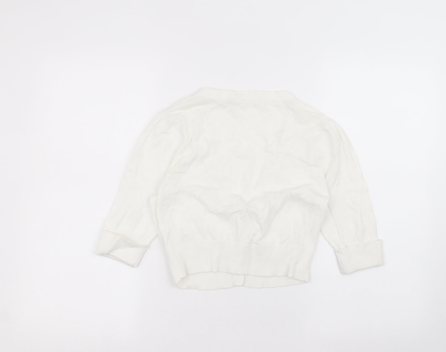 Marks and Spencer Womens White   Cardigan Jumper Size 10