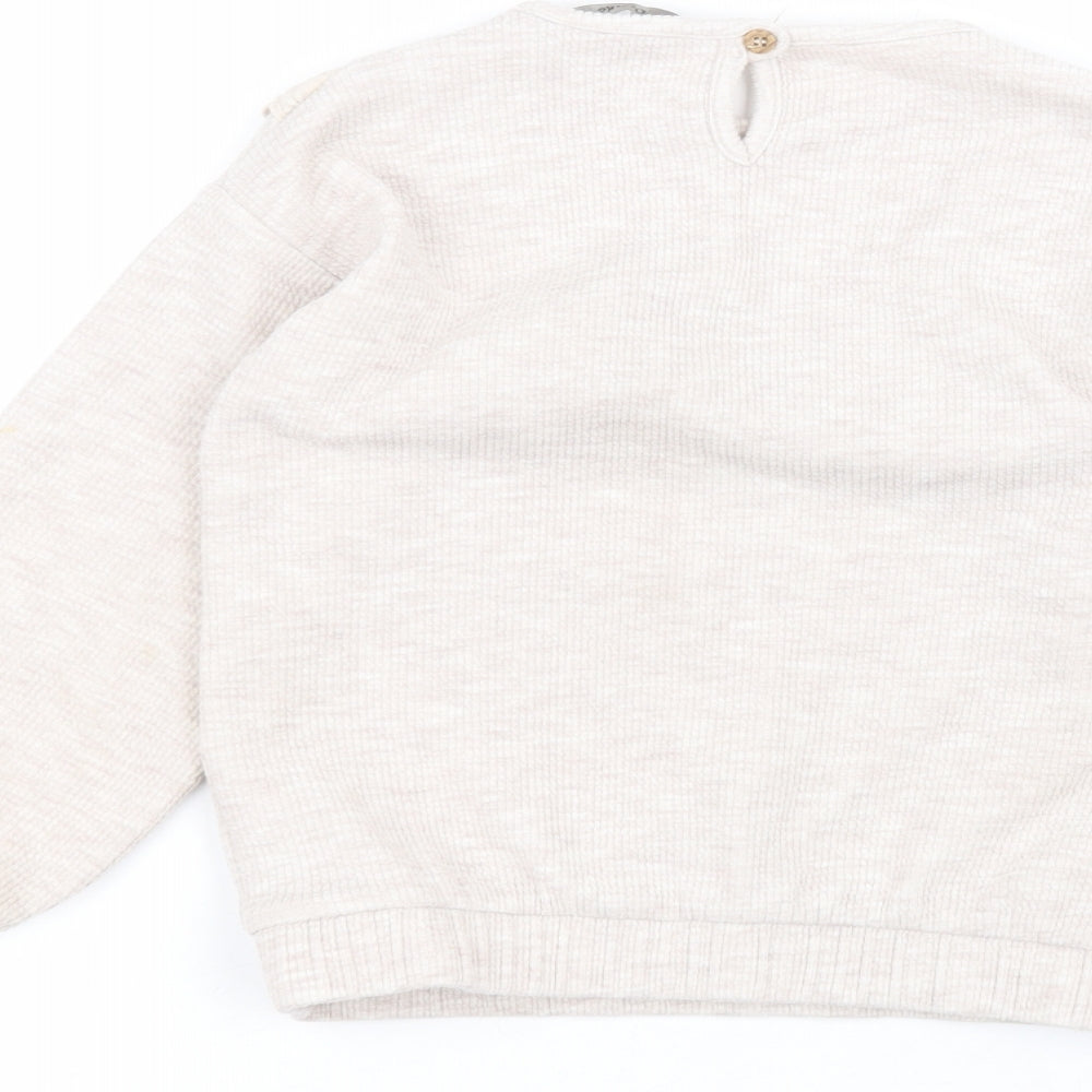 George Girls Beige   Pullover Jumper Size 4-5 Years