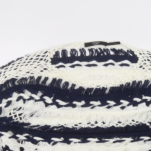 Joanna Hope Womens White Striped  Pullover Jumper Size 16
