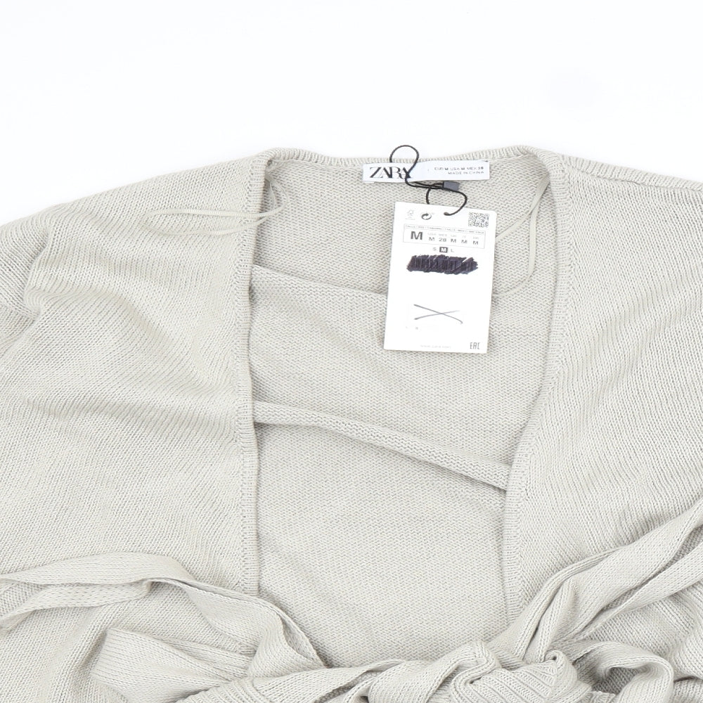 Zara Womens Brown   Cardigan Jumper Size M